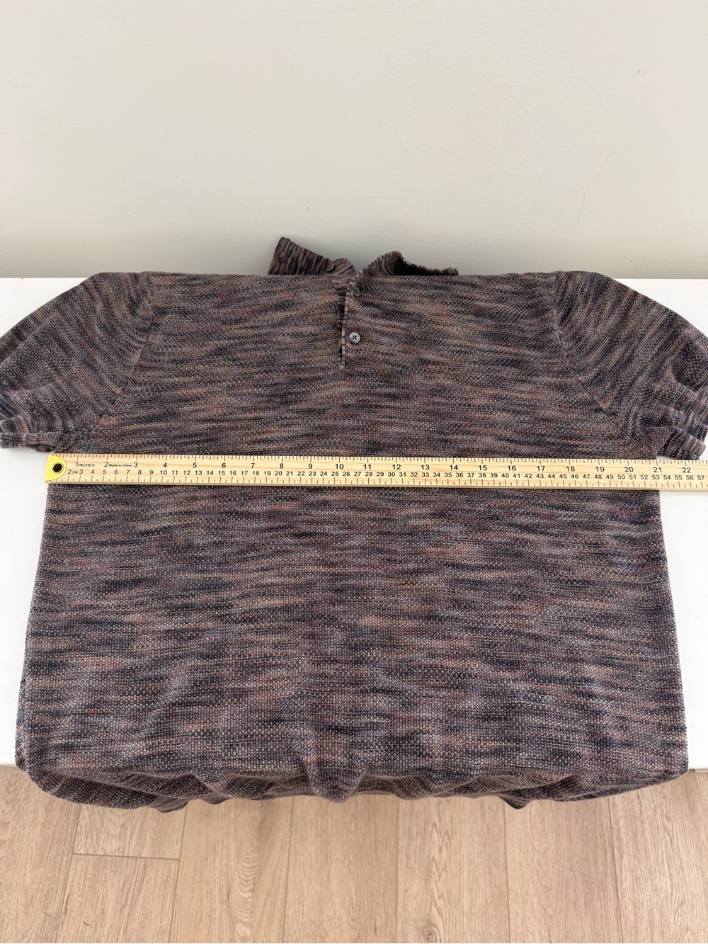 Bonobos Italian Yarn Cotton Knit Polo Shirt Men’s M Brown Gray Space Dye - Picture 5 of 6